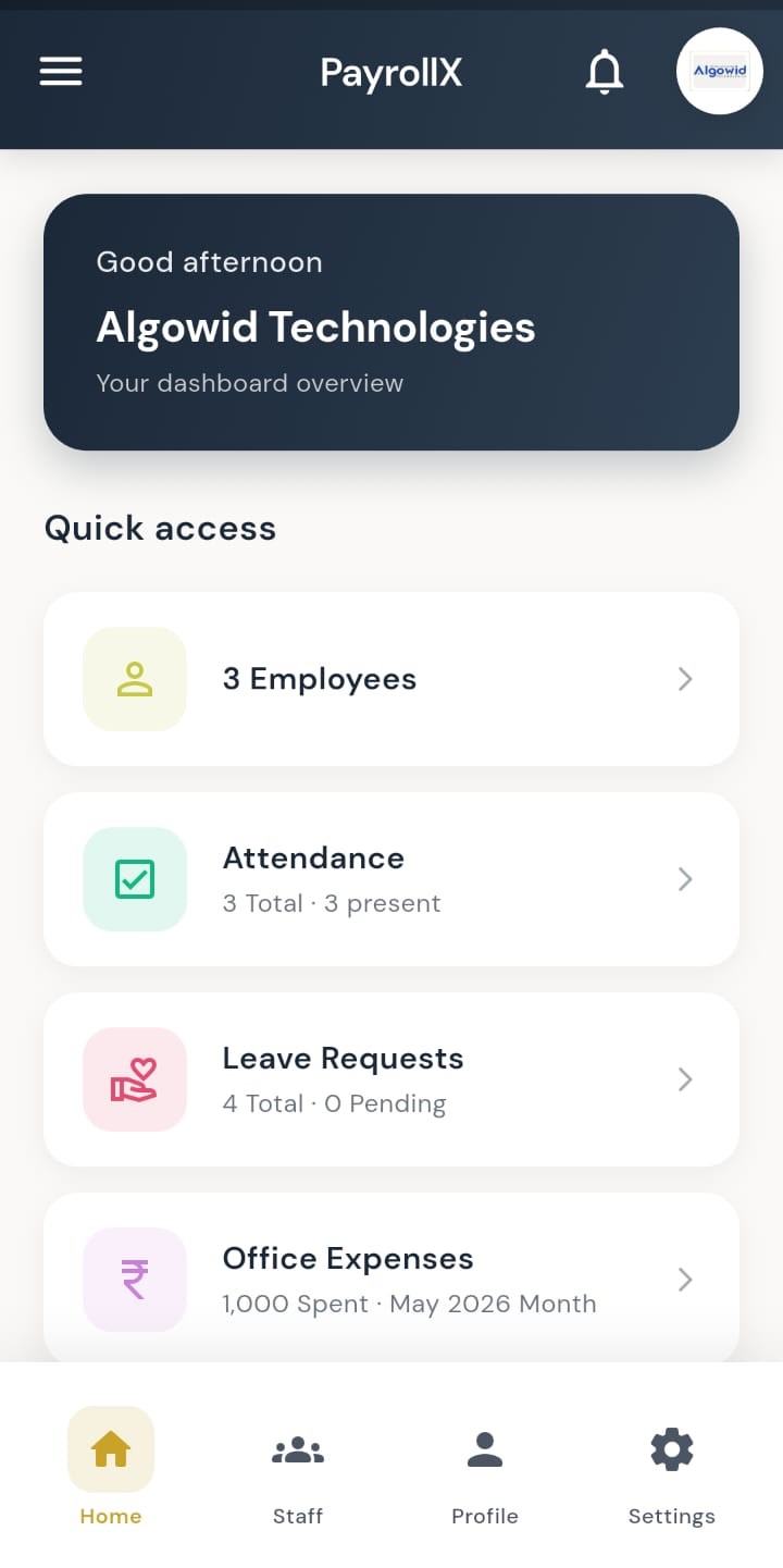PayrollX employer app